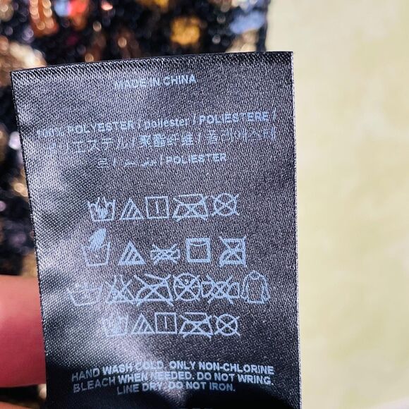 Guess Gold Black Leopard Sequin Dress Sleeveless Small NWT - Picture 10 of 12